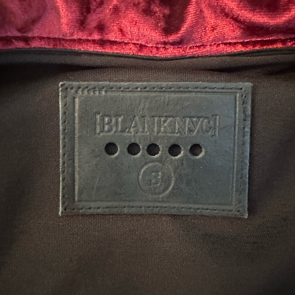 Blank NYC Rich Burgundy Velvet Moto Jacket - Picture 8 of 8